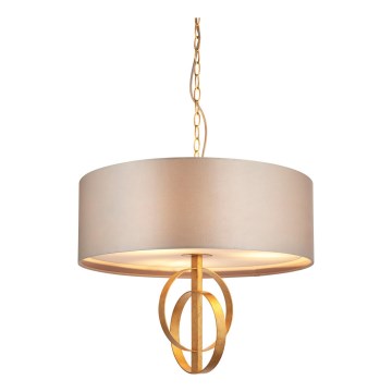 Endon 95212 - Ketjulla ripustettava kattokruunu 3xE27/10W/230V halkaisija 60 cm harmaa/messinki