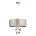 Endon 95216 - Riippuvalaisin ketjulla 3xE27/10W/230V Ø 60 cm harmaa