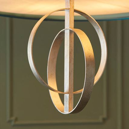 Endon 95223 - Riippuvalaisin ketjulla, 5× E27 (10 W/lamppu), 230 V, Ø 70 cm, sininen/harmaa