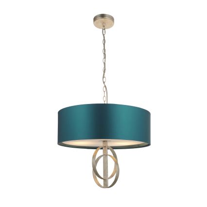 Endon 95224 - Riippuvalaisin ketjulla 3xE27/10W/230V halkaisija 60 cm sininen/harmaa