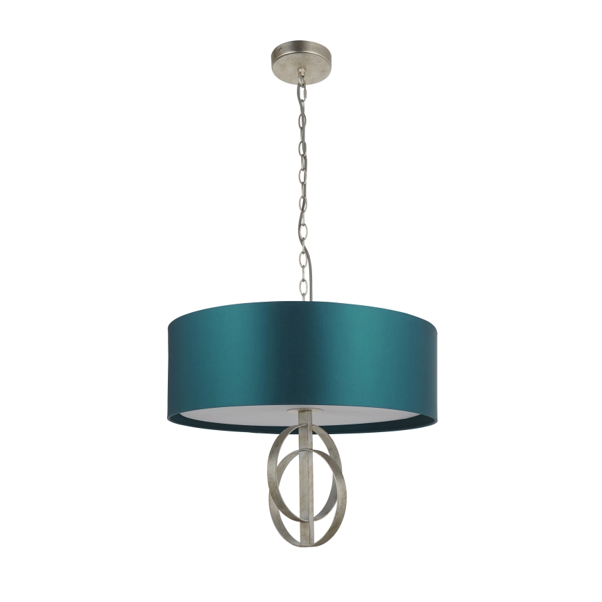Endon 95224 - Riippuvalaisin ketjulla 3xE27/10W/230V halkaisija 60 cm sininen/harmaa
