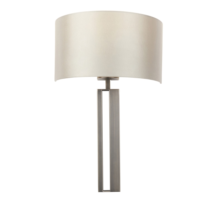 Endon 95449 - Seinävalaisin 1xE27/10W/230V beige/mattakromi