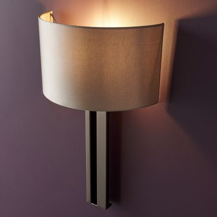 Endon 95449 - Seinävalaisin 1xE27/10W/230V beige/mattakromi