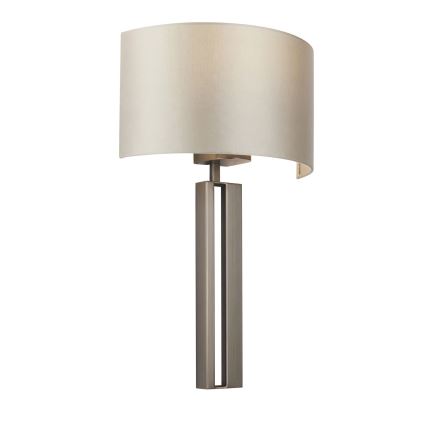 Endon 95449 - Seinävalaisin 1xE27/10W/230V beige/mattakromi