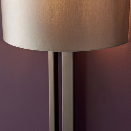 Endon 95449 - Seinävalaisin 1xE27/10W/230V beige/mattakromi