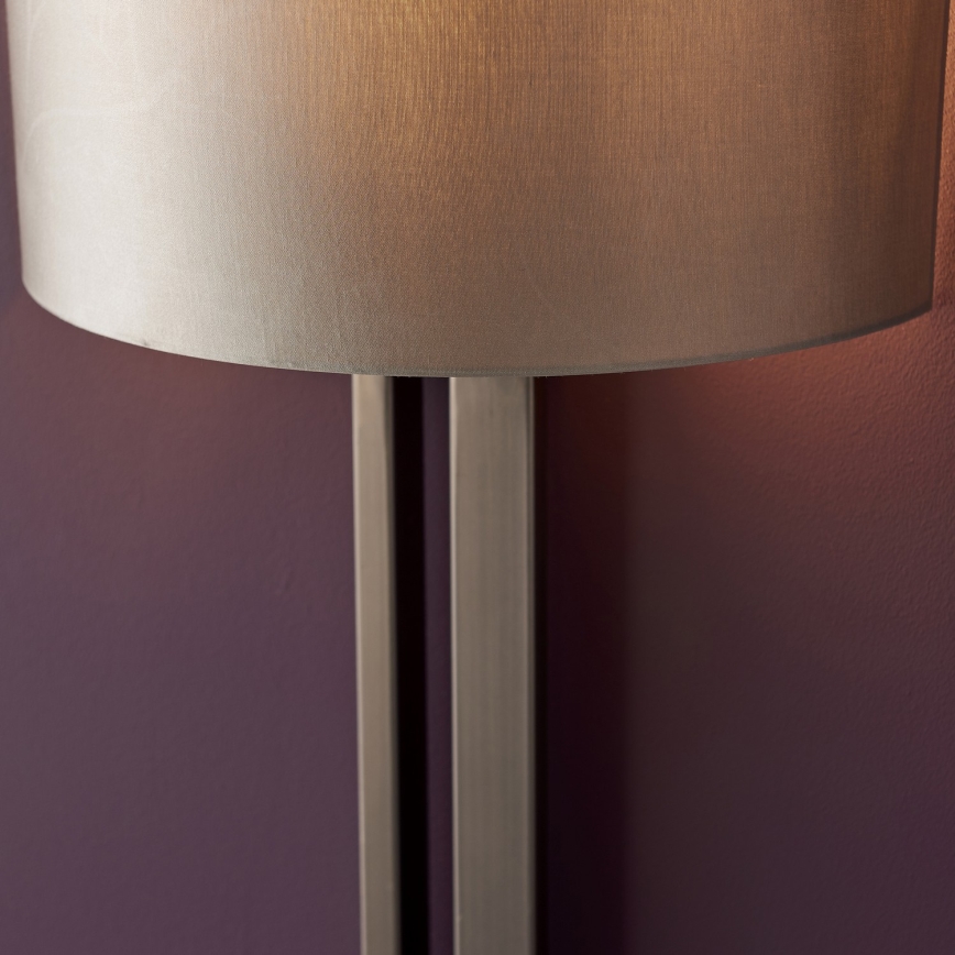 Endon 95449 - Seinävalaisin 1xE27/10W/230V beige/mattakromi