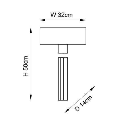 Endon 95449 - Seinävalaisin 1xE27/10W/230V beige/mattakromi