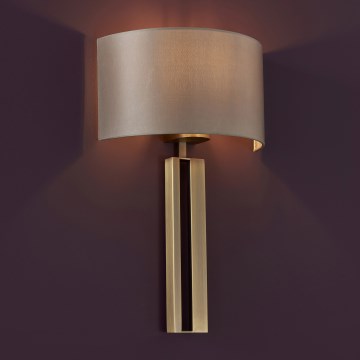 Endon 95452 - Seinävalaisin 1xE27/10W/230V beige/kultainen