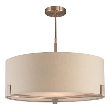 Endon 95834 - Riippukattokruunu HAYFIELD 3xE27/40W/230V mattakromi/beige