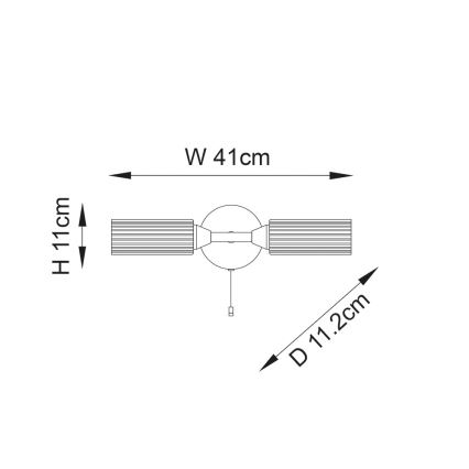 Endon 97172 - NATORI kylpyhuoneen seinävalaisin 2xG9/3W/230V IP44 kiiltävä kromi