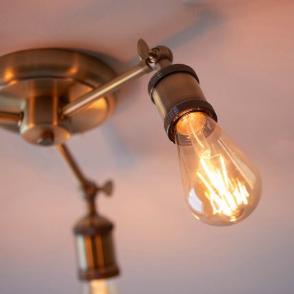 Endon 97243 - Kohdevalo HAL 3xE27/10W/230V messinki