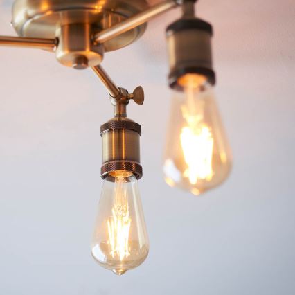 Endon 97243 - Kohdevalo HAL 3xE27/10W/230V messinki