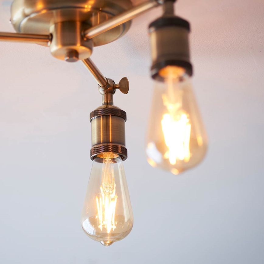 Endon 97243 - Kohdevalo HAL 3xE27/10W/230V messinki