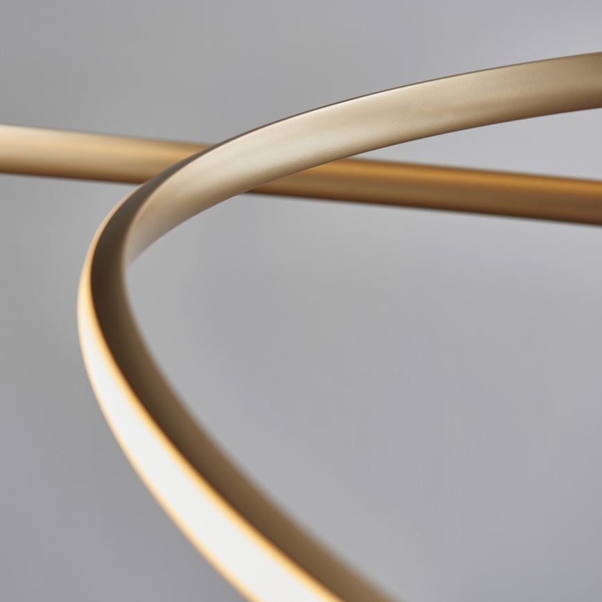 Endon 97639 - LED-himmennettävä vaijeririippuvalaisin TWIRL LED/88W/230V 3000K kultainen