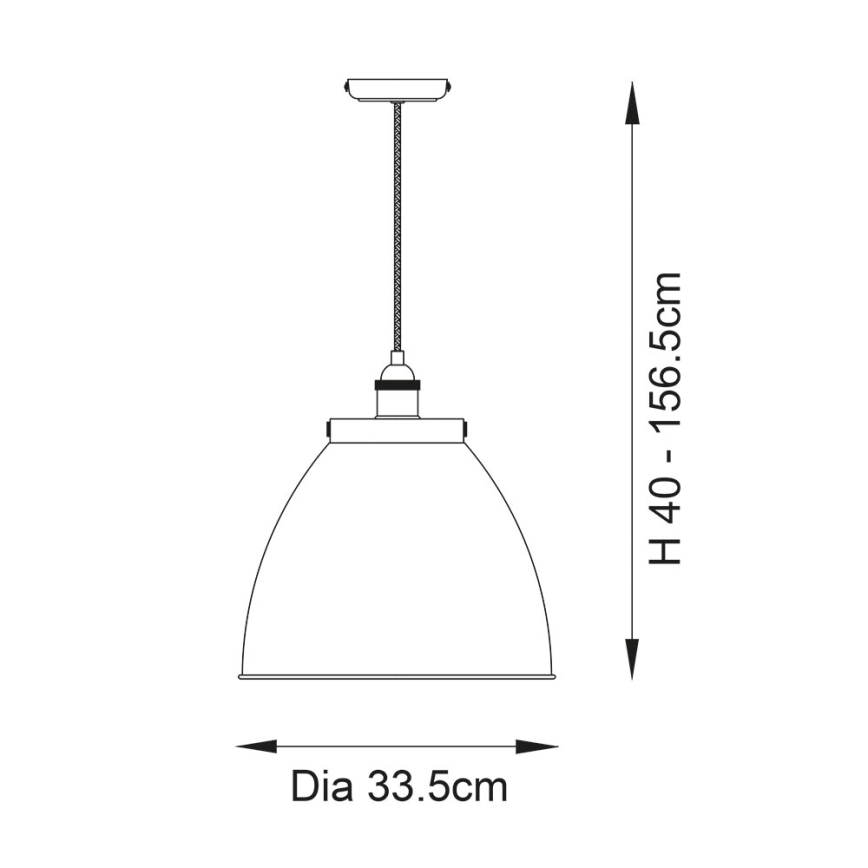 Endon 98744 - Riippuvalaisin johdolla FRANKLIN 1xE27/10W/230V messinki