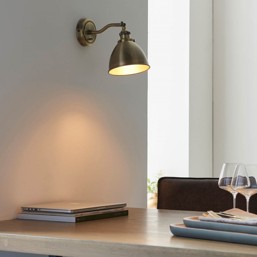 Endon 98746 - Seinäkohdevalo FRANKLIN 1xE14/7W/230V messinki