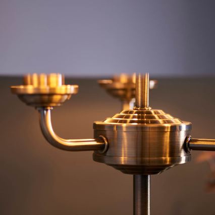 Endon 98932 - HIGHCLERE pöytälamppu 3xE14/18W/230V valkoinen/messinki, halkaisija 32 cm