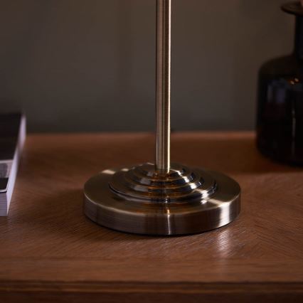 Endon 98932 - HIGHCLERE pöytälamppu 3xE14/18W/230V valkoinen/messinki, halkaisija 32 cm