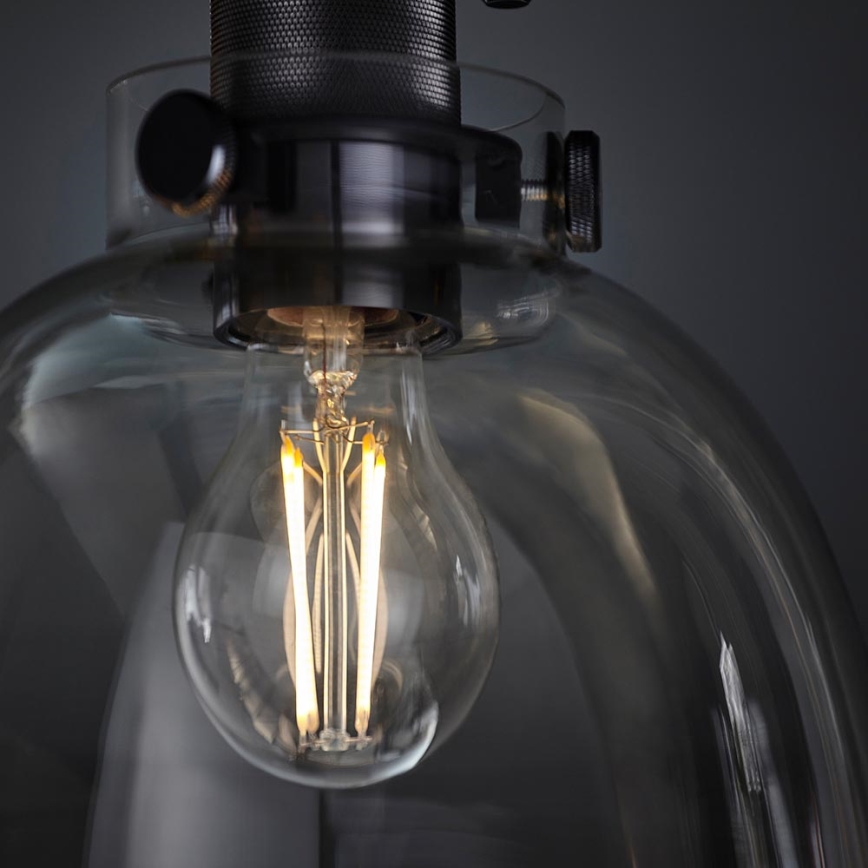 Endon 99106 - Kattovalo URBAN 1xE27/10W/230V musta/läpinäkyvä