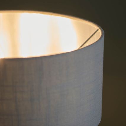 Endon 99149 - Pöytävalaisin HIGHCLERE 3xE14/18W/230V harmaa/kiiltävä kromi halkaisija 32 cm