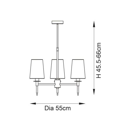 Endon 99456 - Kattokruunu varrella 3xE14/6W/230V kulta/valkoinen