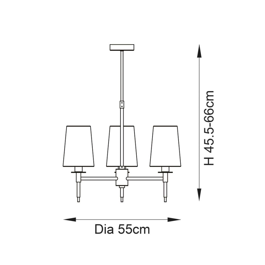 Endon 99456 - Kattokruunu varrella 3xE14/6W/230V kulta/valkoinen