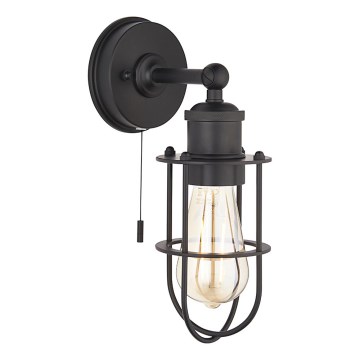 Endon 99948 - Kylpyhuoneen seinävalaisin CREW 1xE27/6W/230V IP44 musta