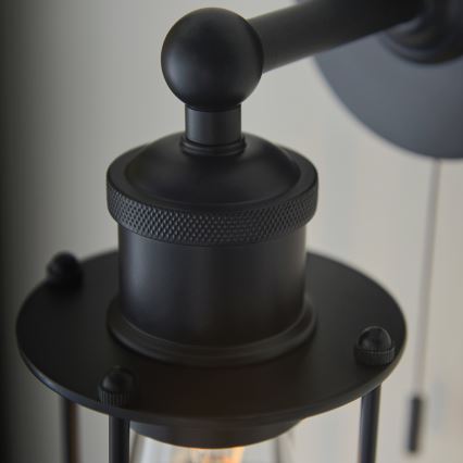 Endon 99948 - Kylpyhuoneen seinävalaisin CREW 1xE27/6W/230V IP44 musta