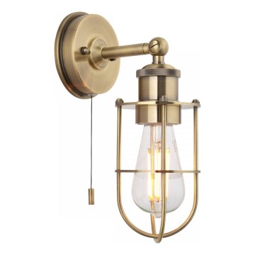 Endon 99952 - Kylpyhuoneen seinävalaisin CREW 1xE27/6W/230V IP44 messinki