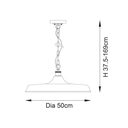 Endon 99998 - Ketjullinen riippuvalaisin SABIAN 1xE27/10W/230V musta/kulta