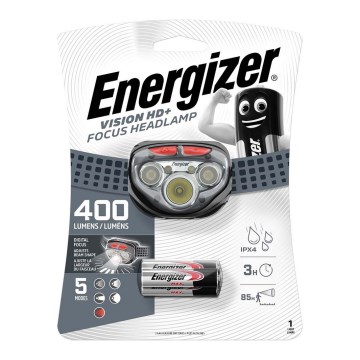 Energizer - LED otsalamppu punaisella valolla LED/3xAAA IPX4