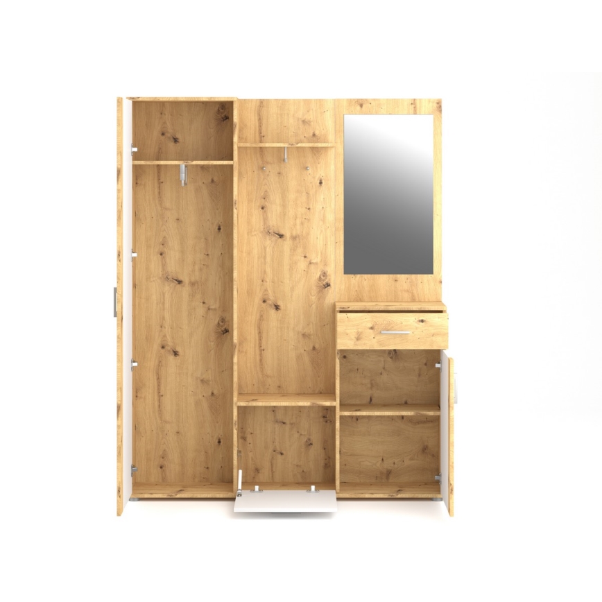 Eteismoduuli peilillä NOLAN artisan-tammi/valkoinen