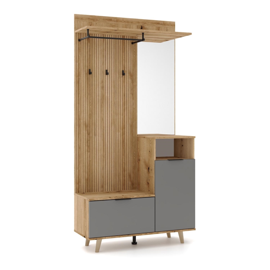 Eteismoduuli SVEN peilillä, ruskea/grafiitti