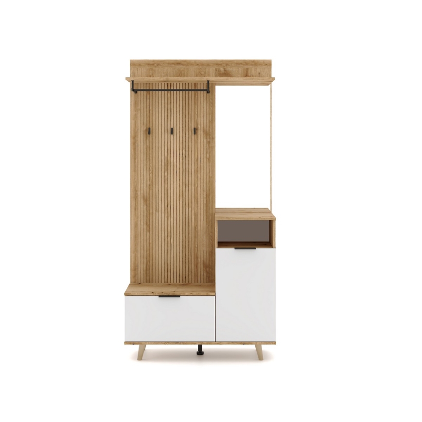 Eteisryhmä peilillä SVEN ruskea/valkoinen