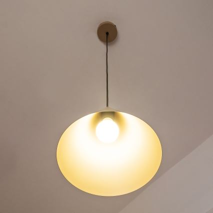 ETNA II-riippuvalaisin johdolla 1xE27/15W/230V Ø 25 cm beige