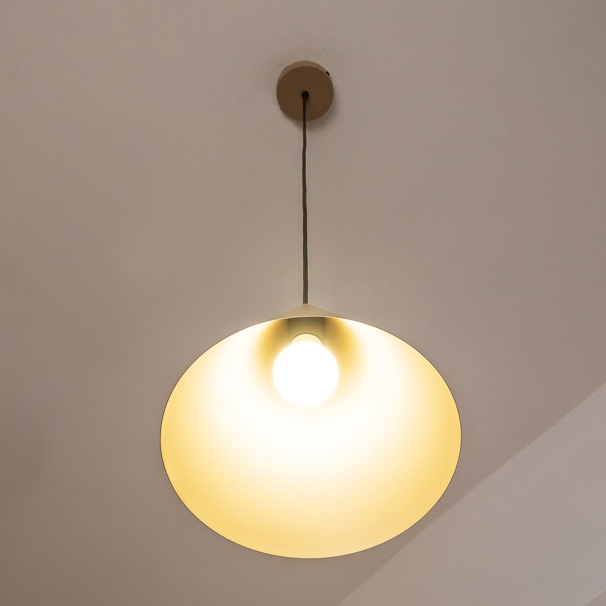 ETNA II-riippuvalaisin johdolla 1xE27/15W/230V Ø 25 cm beige