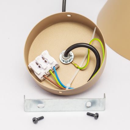 ETNA II-riippuvalaisin johdolla 1xE27/15W/230V Ø 25 cm beige