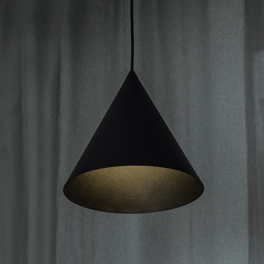 ETNA II-riippuvalaisin kaapelilla, 1xE27/15W/230V, Ø 25 cm, musta