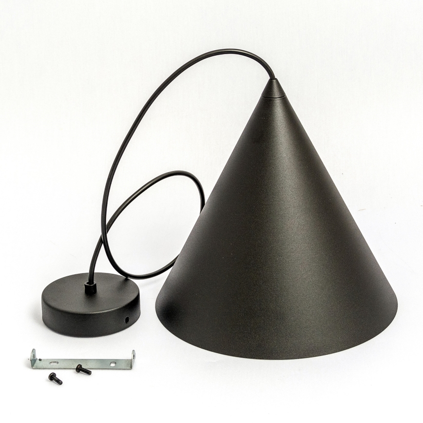 ETNA II-riippuvalaisin kaapelilla, 1xE27/15W/230V, Ø 25 cm, musta