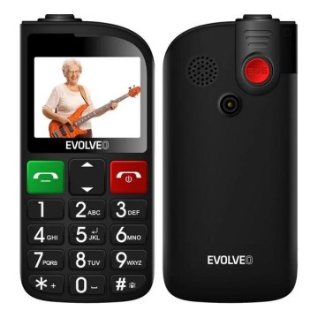 Evolveo - EasyPhone FL, matkapuhelin senioreille, musta