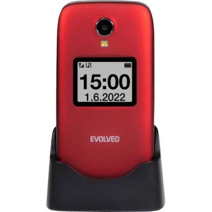 Evolveo - EasyPhone FS avattava matkapuhelin senioreille 2.8 punainen