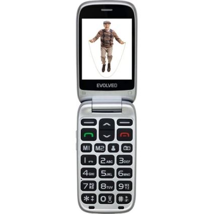 Evolveo - EasyPhone FS avattava matkapuhelin senioreille 2.8 punainen