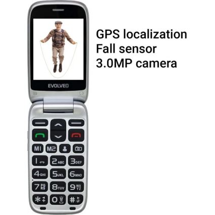 Evolveo - EasyPhone FS avattava matkapuhelin senioreille 2.8 punainen