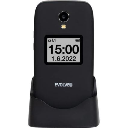 Evolveo - EasyPhone FS taitettava matkapuhelin senioreille 2.8 musta