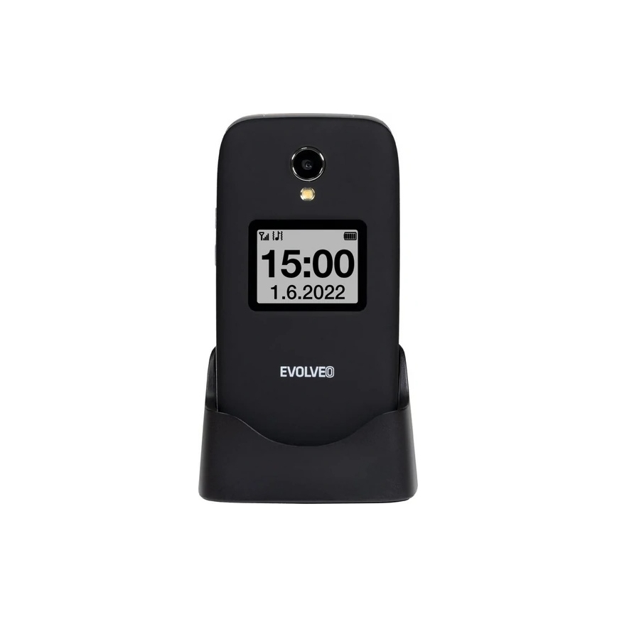 Evolveo - EasyPhone FS taitettava matkapuhelin senioreille 2.8 musta