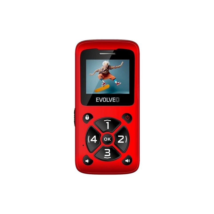 Evolveo - EasyPhone ID matkapuhelin senioreille punainen