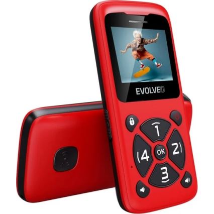 Evolveo - EasyPhone ID matkapuhelin senioreille punainen
