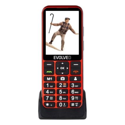 Evolveo - EasyPhone LT, 4G-matkapuhelin senioreille, punainen