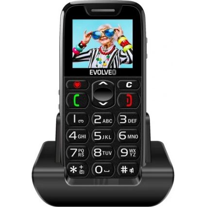 Evolveo - EasyPhone matkapuhelin senioreille musta