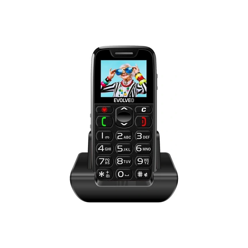 Evolveo - EasyPhone matkapuhelin senioreille musta